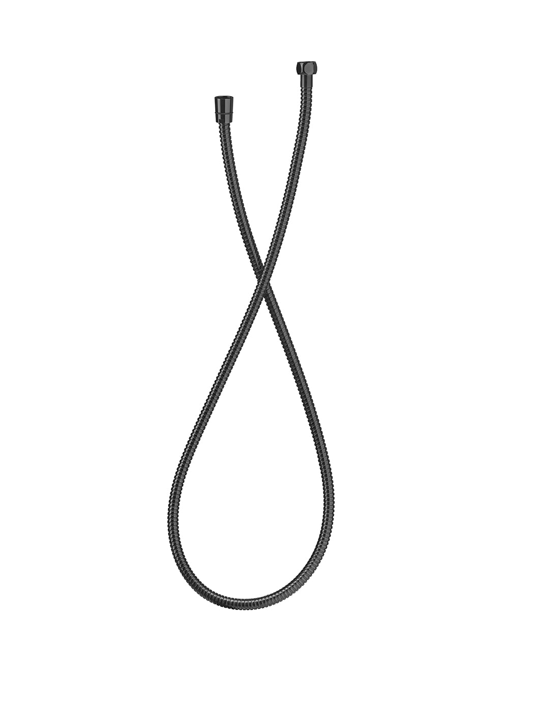 Furtun flexibil metalic Roca, 1,7 m, negru lucios - imagine 1