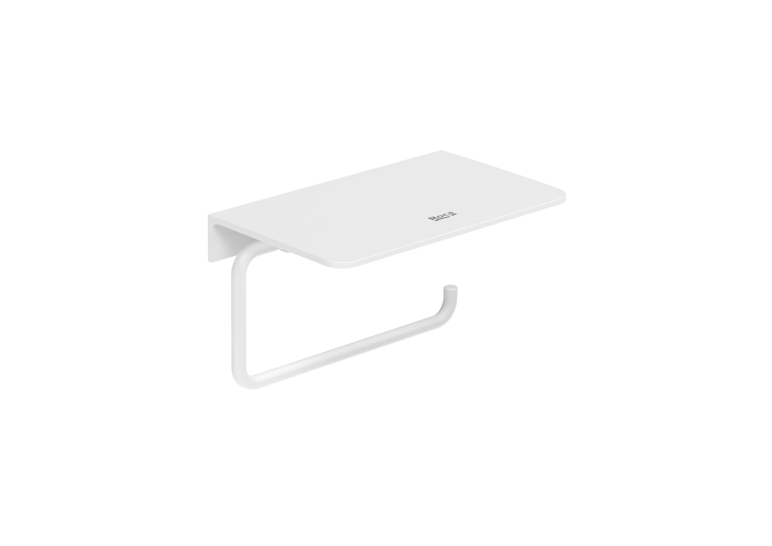 ROCA_TRAD_HOTELS_A817581B00_t_Product_Pictures_TF_Mob_prod_xxl_v2 Suport hartie igienica cu polita Roca Tempo, alb mat - imagine 1