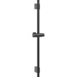 Bară de dus Roca cu suport mobil și înălțime reglabilă, 70 cm, negru lucios