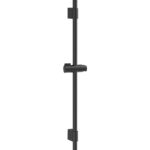 Bară de dus Roca cu suport mobil și înălțime reglabilă, 70 cm, negru mat