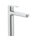 Baterie înaltă de lavoar Roca Victoria Plus, ventil click-clack, crom lucios