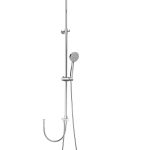 Coloană de duș fără baterie Roca Victoria Connect Plus, pălărie rotundă, crom lucios