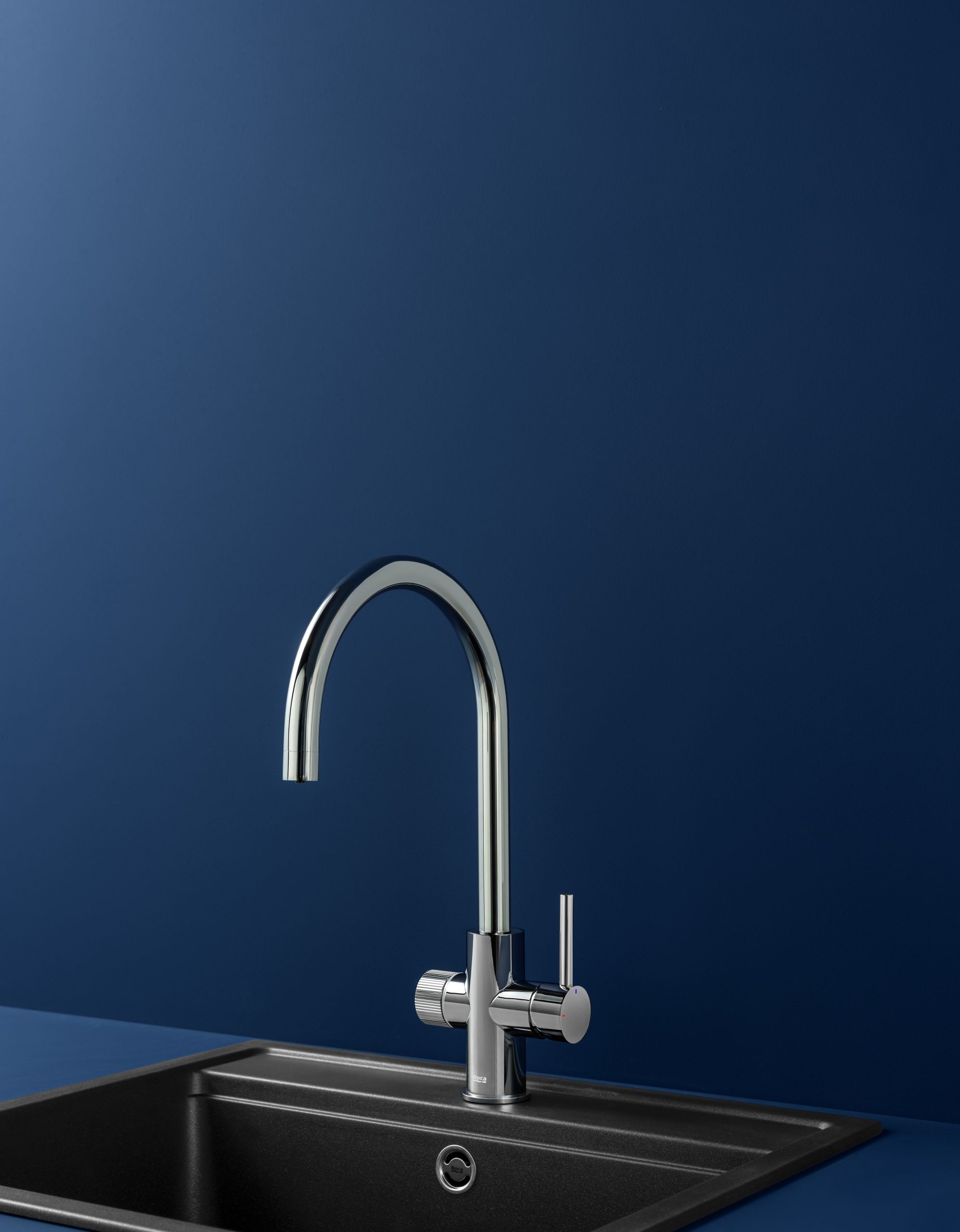 Baterie bucătărie cu funcție suplimentară pentru filtrarea apei Roca Aquafy, crom lucios - imagine 3
