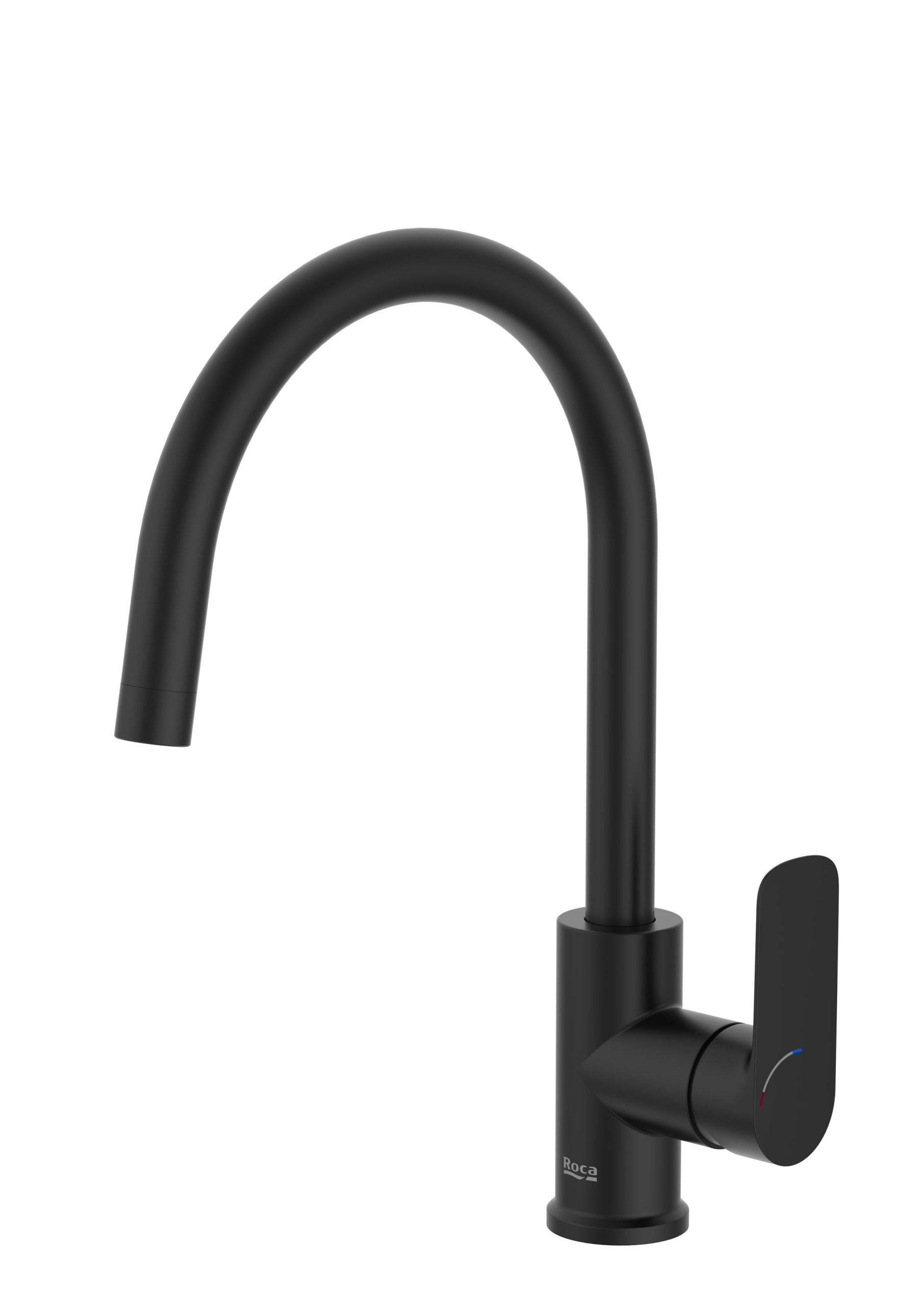 Baterie bucătărie Roca Cala, functie Cold Start, negru mat - imagine 1