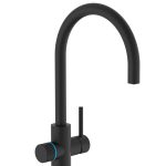 Baterie bucătărie cu funcție suplimentară pentru filtrarea apei Roca Aquafy, negru mat