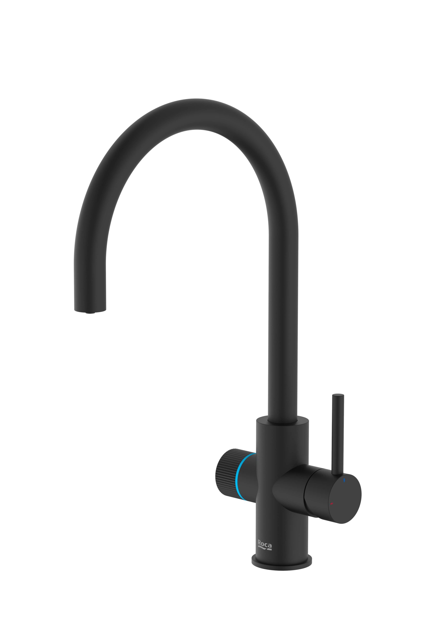 Baterie bucătărie cu funcție suplimentară pentru filtrarea apei Roca Aquafy, negru mat - imagine 2