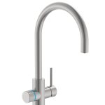 Baterie bucătărie cu funcție suplimentară pentru filtrarea apei Roca Aquafy, inox periat
