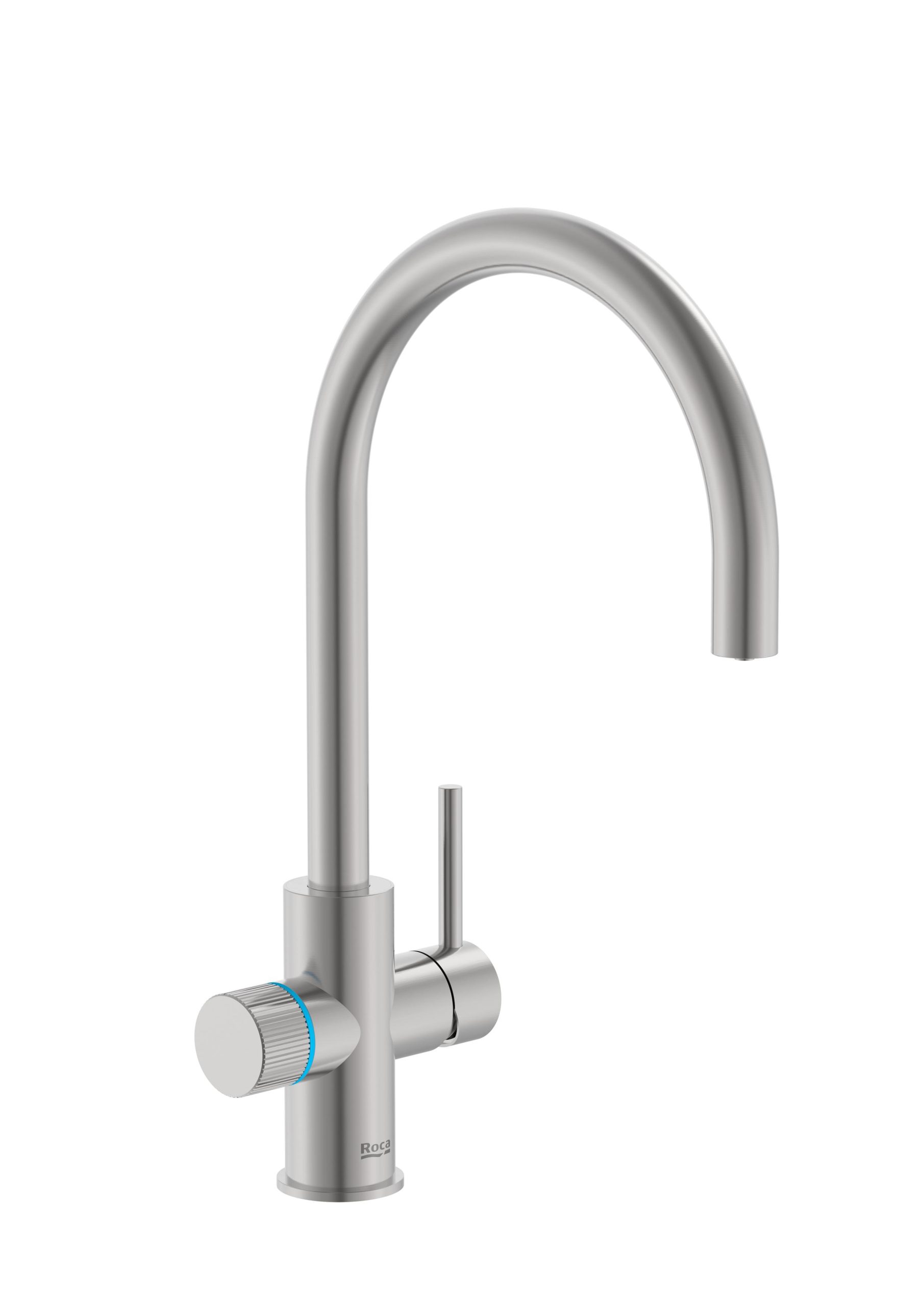 Baterie bucătărie cu funcție suplimentară pentru filtrarea apei Roca Aquafy, inox periat - imagine 1