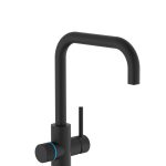 Baterie bucătărie cu funcție suplimentară pentru filtrarea apei Roca Aquafy, negru mat