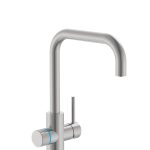 Baterie bucătărie cu funcție suplimentară pentru filtrarea apei Roca Aquafy, inox periat