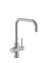 Baterie bucătărie cu funcție suplimentară pentru filtrarea apei Roca Aquafy, inox periat