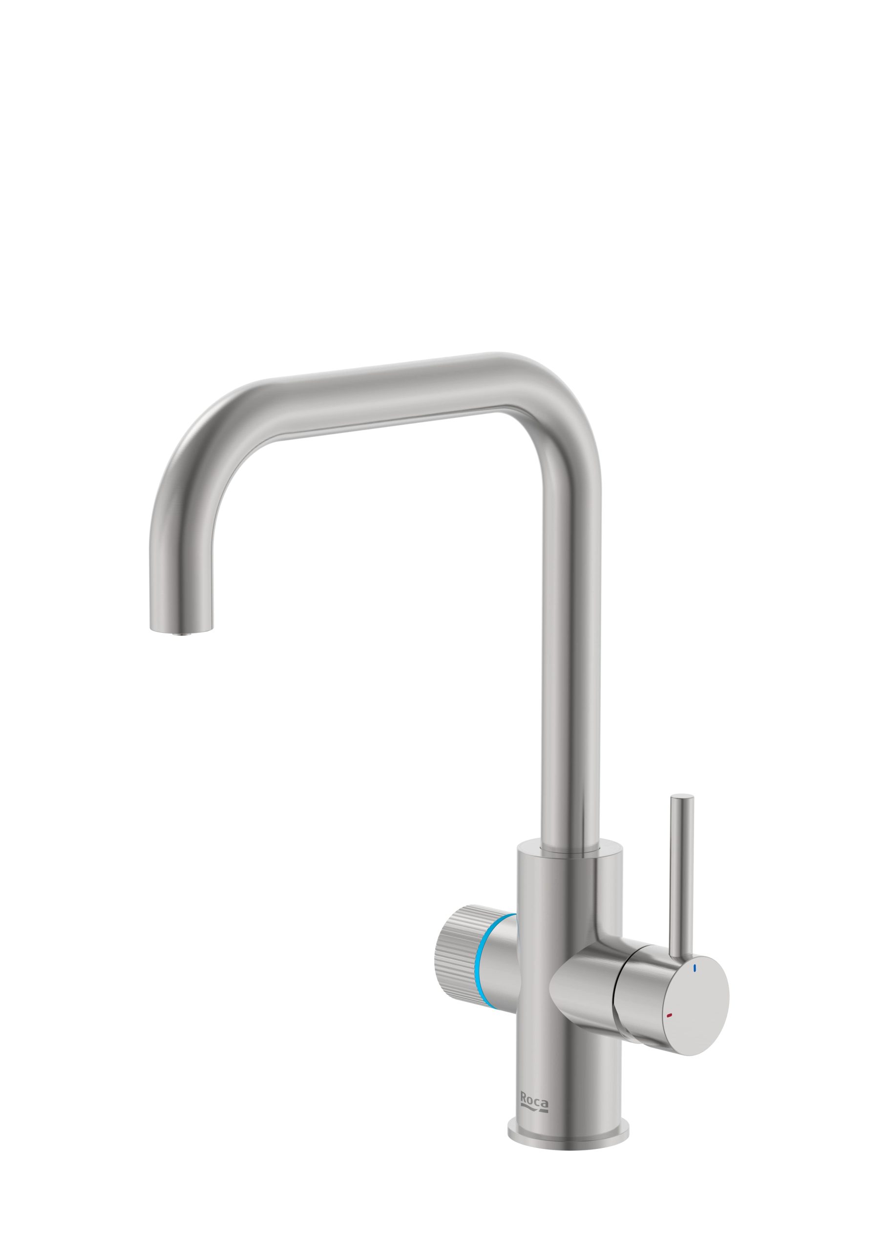 Baterie bucătărie cu funcție suplimentară pentru filtrarea apei Roca Aquafy, inox periat - imagine 4