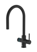 Baterie bucătărie cu funcție suplimentară pentru filtrarea apei Roca Aquafy, cap extractabil, negru mat - imagine 2