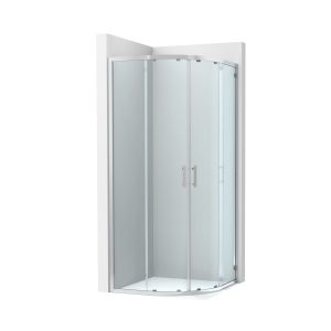 Cabină de duș semirotunda Roca Victoria Plus, 100×100 cm, profil crom satinat