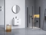 Ușa de duș Ravak Chrome CRV1, 100x195 cm, profil negru+sticlă transparentă - imagine 2