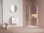Ușa de duș Ravak Chrome CRV1, 100x195 cm, profil alb+sticlă transparentă - imagine 2