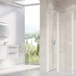 Cabină de duș Ravak Chrome CRV2, 120x195 cm, profil alb+sticlă transparentă