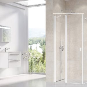 Cabină de duș Ravak Chrome CRV2, 120x195 cm, profil alb+sticlă transparentă