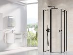 Cabină de duș Ravak Chrome CRV2, 120x195 cm, profil negru+sticlă transparentă