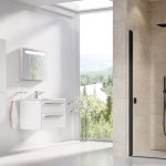 Ușa de duș Ravak Chrome CSD1, 80x195 cm, profil negru+sticlă transparentă