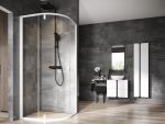 Cabina de duș Ravak Nexty NSKK3, 90/195 cm, profil alb+sticlă transparentă