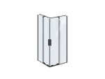 Cabină de duș pătrată Ravak Roll RORV2, 80x80 cm, profil negru+sticlă clară - imagine 5