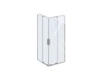 Cabină de duș pătrată Ravak Roll RORV2, 80x80 cm, profil crom+sticlă clară - imagine 5