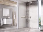 Paravan de duș walk-in Ravak Wall, 130x200 cm, profil crom+sticlă transparentă